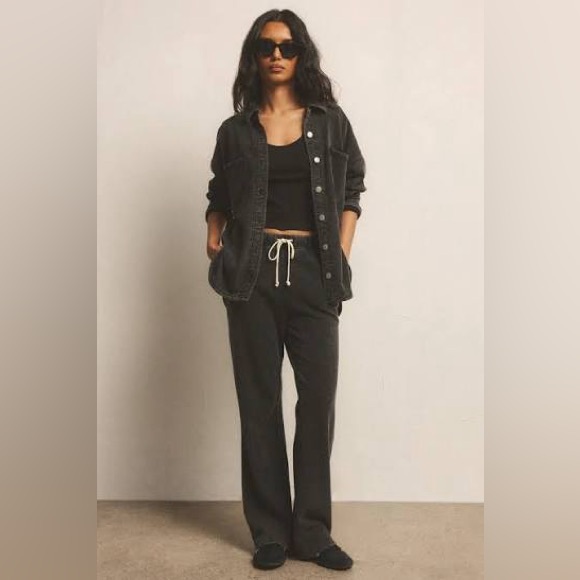 Z Supply Hunter Knit Denim Pants - Picture 2 of 7